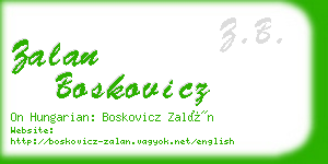 zalan boskovicz business card